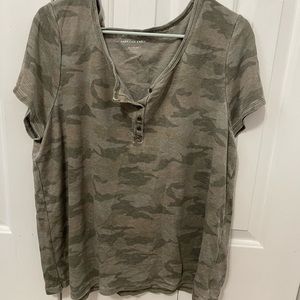 Faded Camo Henley | American Eagle